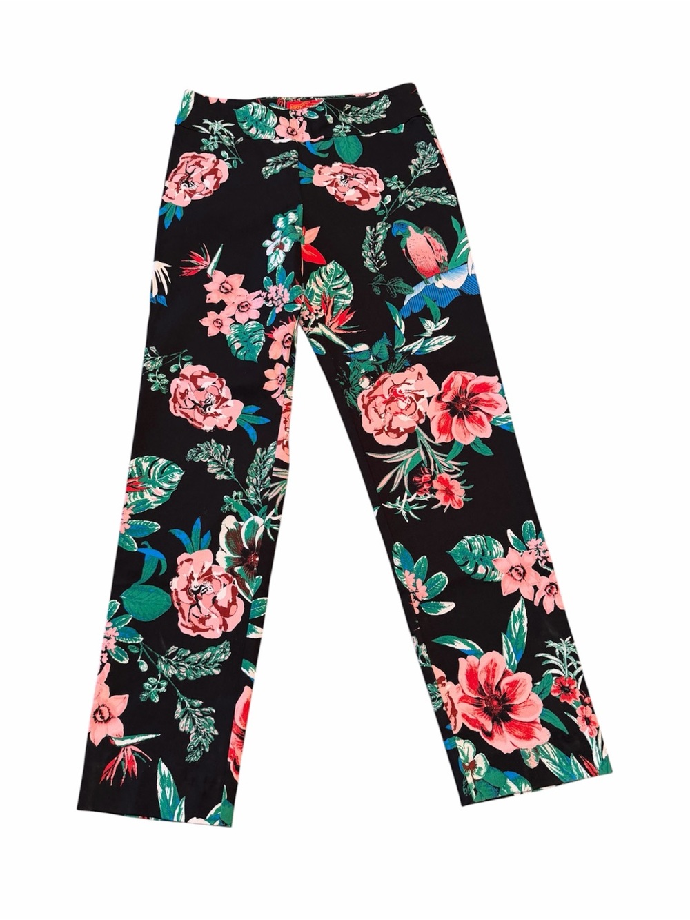 Krazy Larry Floral Pull On Ankle Pant Size 6 - Picture 2 of 6